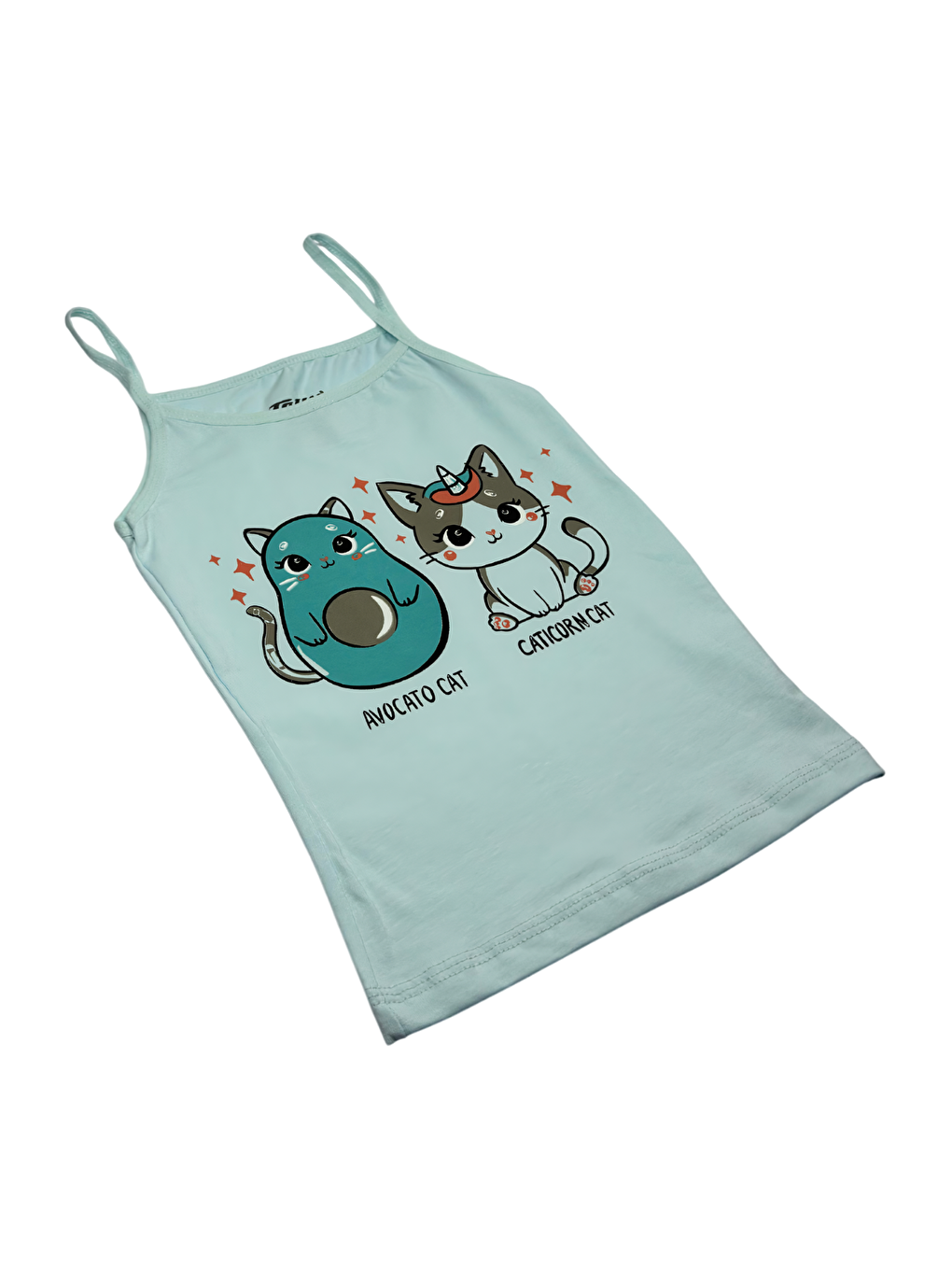 Lila Kız Çocuk 3 lü Paket İnce Askılı Pamuklu Elastanlı Baskılı Atlet 1425-1