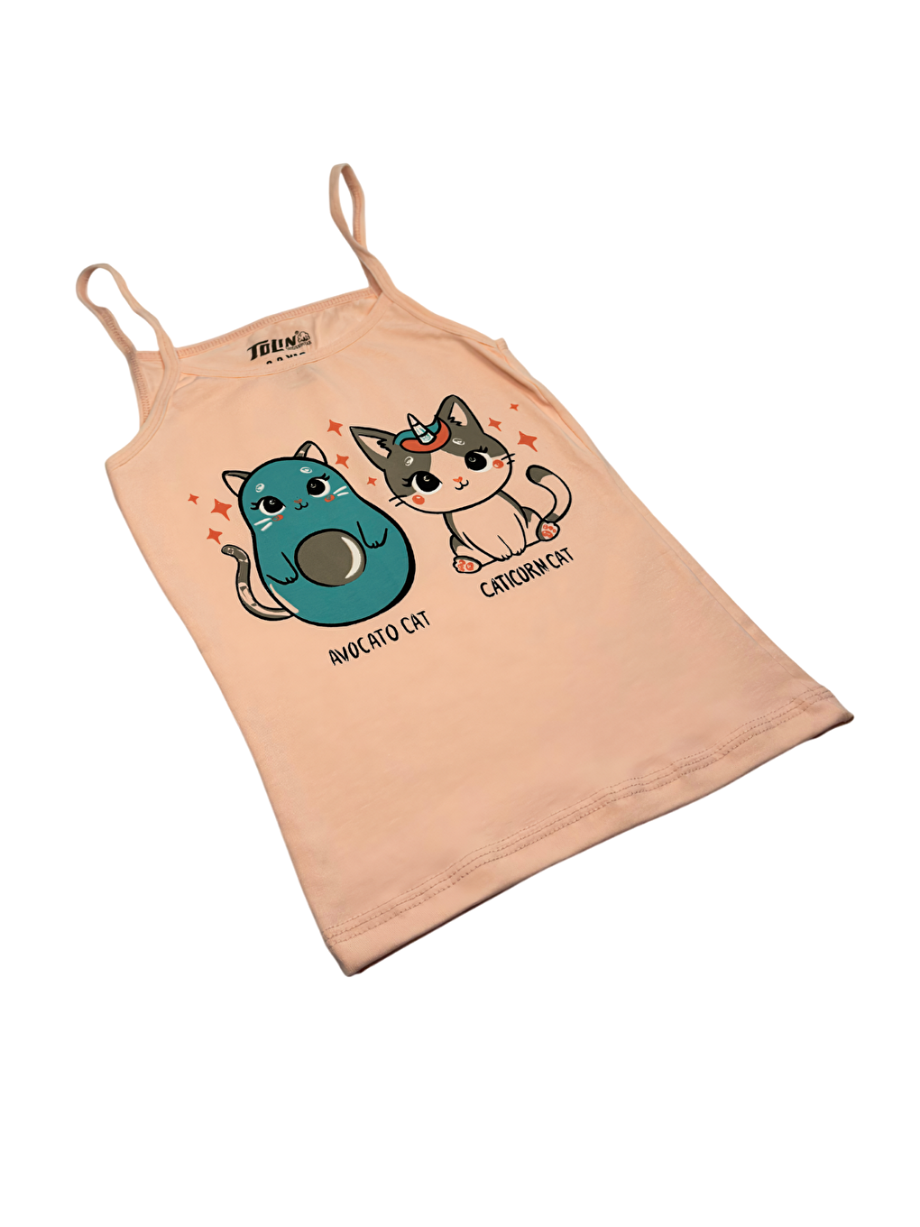 Lila Kız Çocuk 3 lü Paket İnce Askılı Pamuklu Elastanlı Baskılı Atlet 1425-3