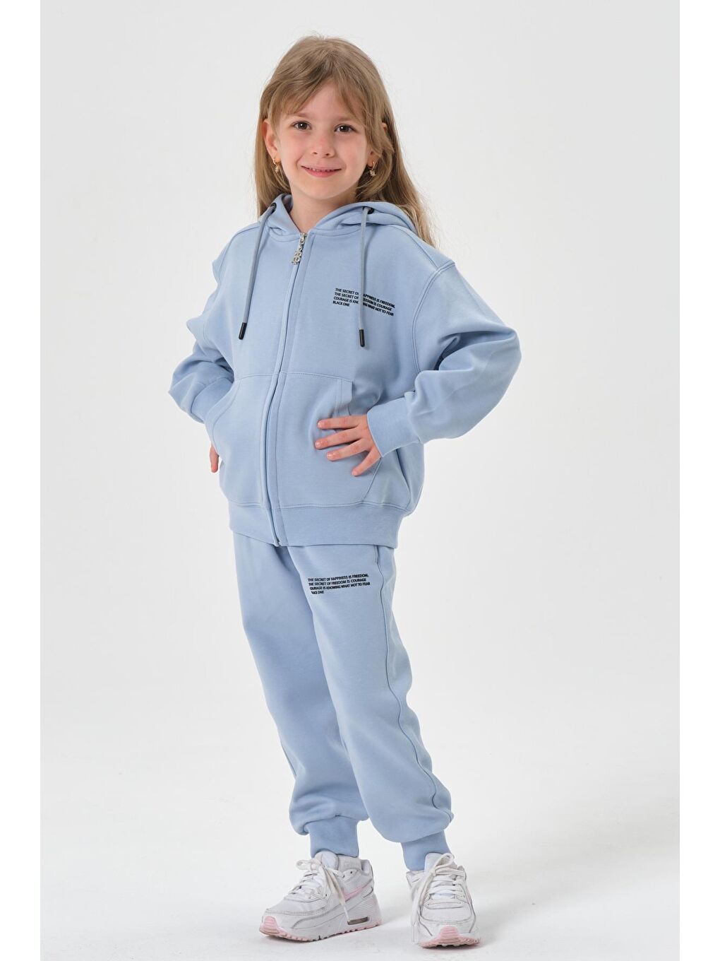 Mavi Mevsimlik Kız Çocuk Eşofman Takımı-1