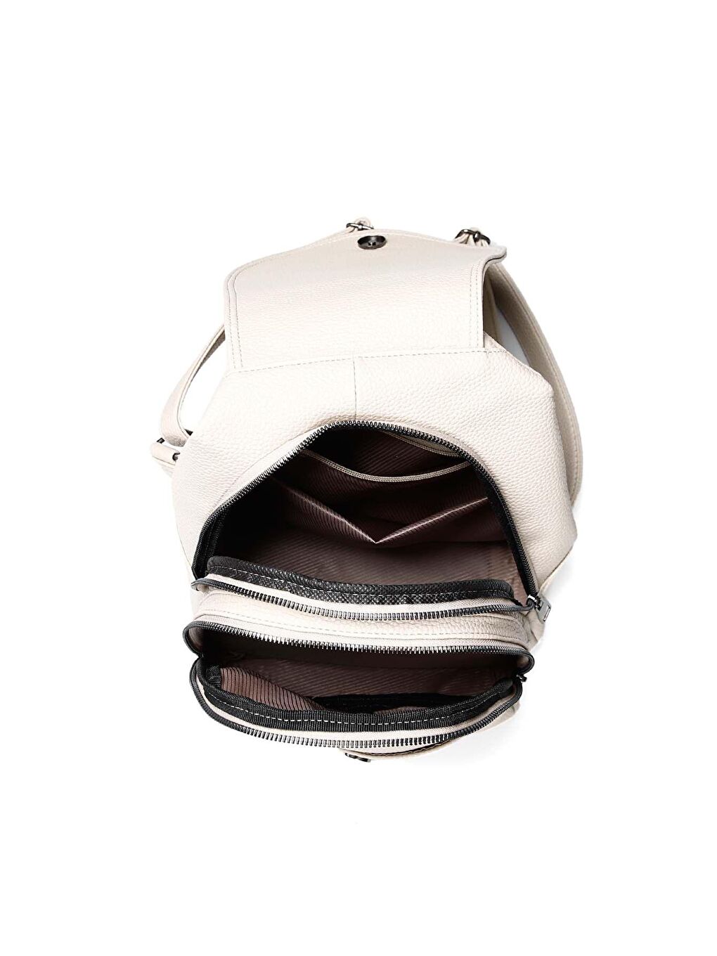 Bej Büyük Boy Kadın Sırt Ve El Çantası B6801-4