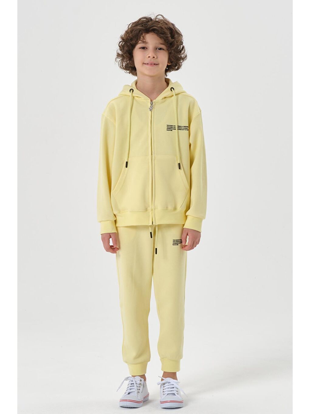 Sarı Mevsimlik Erkek Çocuk Eşofman Takımı-1