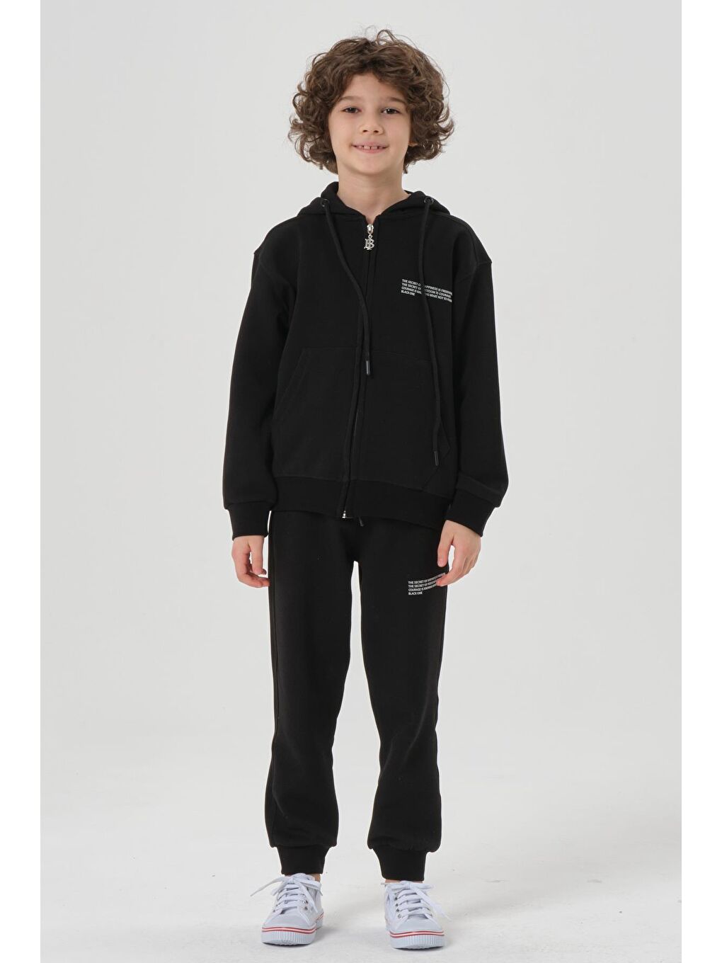 Siyah Mevsimlik Erkek Çocuk Eşofman Takımı