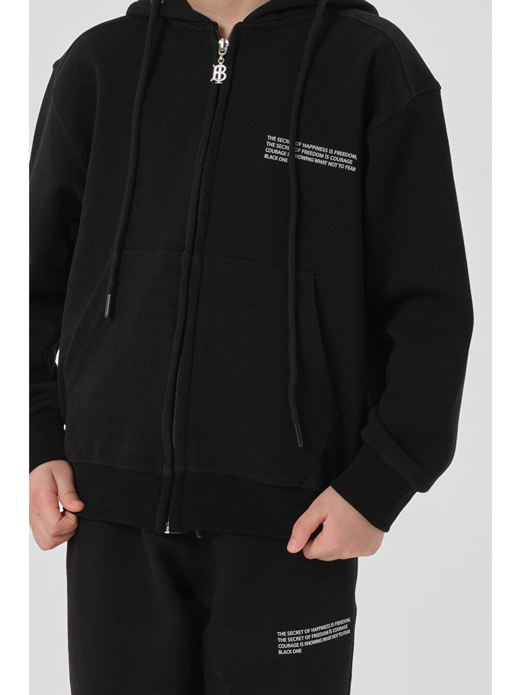 Siyah Mevsimlik Erkek Çocuk Eşofman Takımı-2