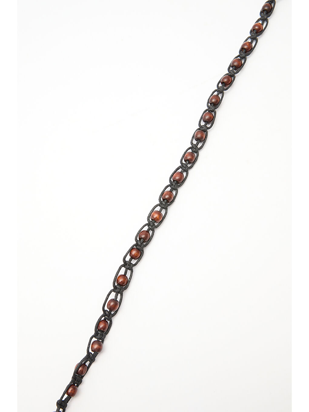 Boncuk Örgülü Kemer Kahverengi-3