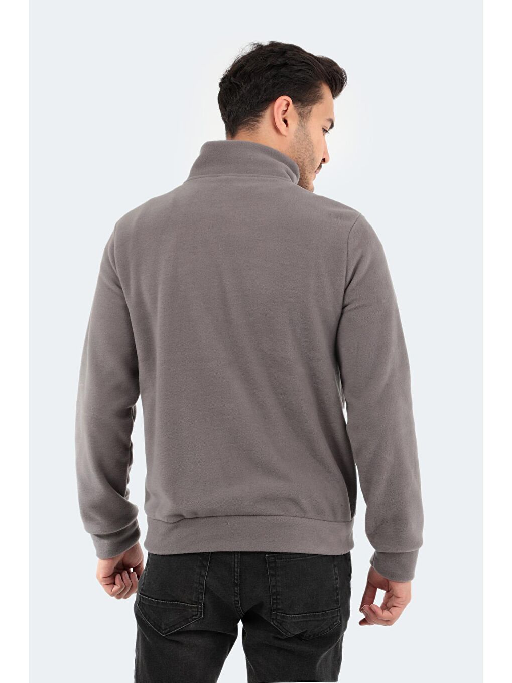 SANSA Erkek Fermuarlı Sweatshirt Koyu Gri-1