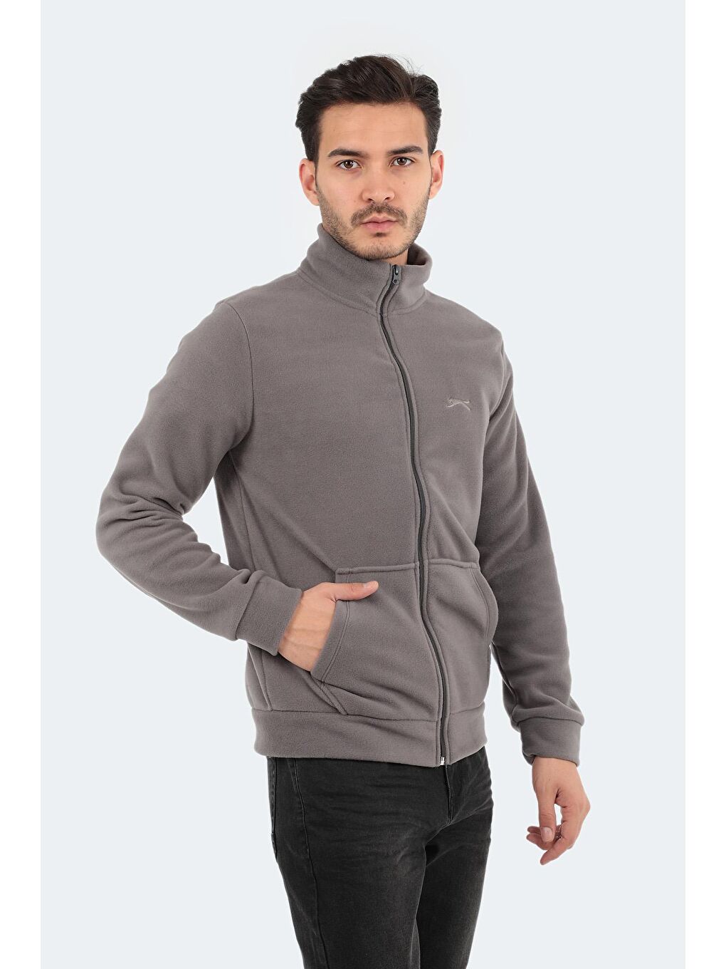 SANSA Erkek Fermuarlı Sweatshirt Koyu Gri-2