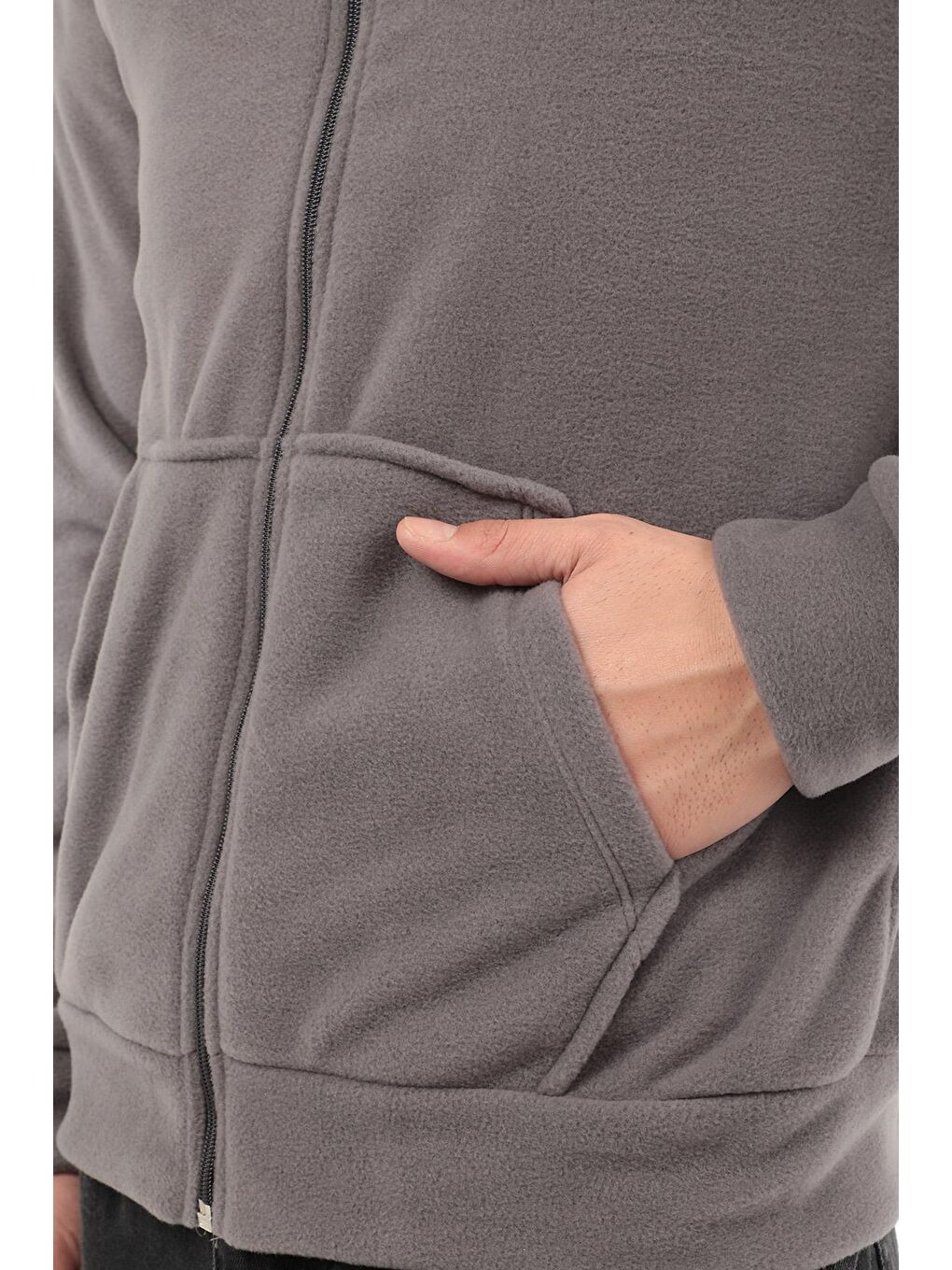 SANSA Erkek Fermuarlı Sweatshirt Koyu Gri-4