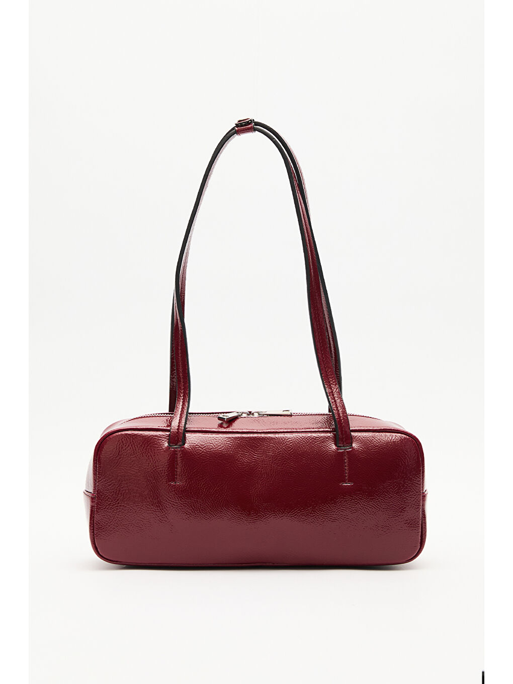 French Baget Çanta Bordo-5