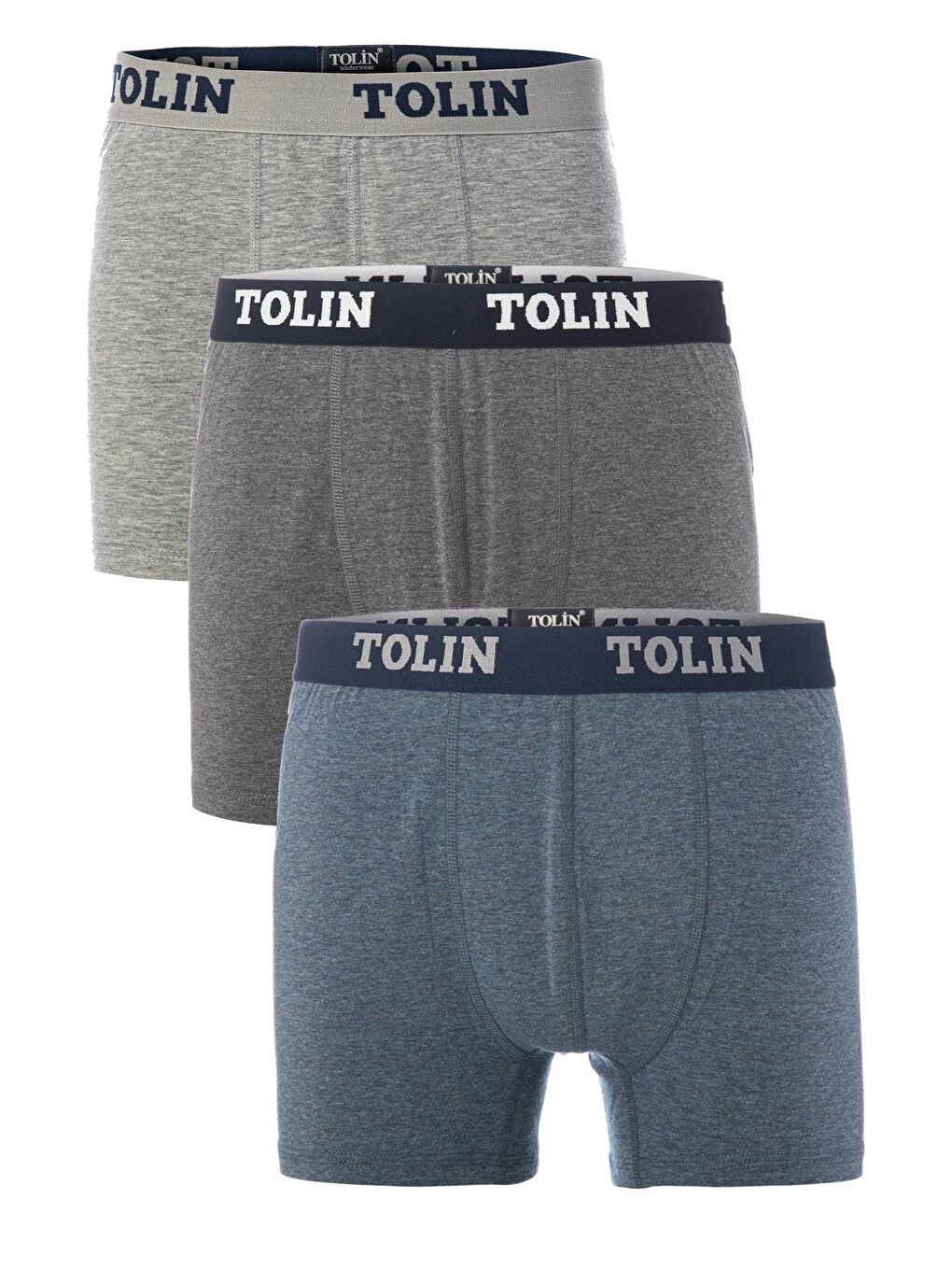 Karışık Erkek Baskılı Bel Lastiği Detaylı Pamuklu Esnek Boxer 3'lü 4147-02-4