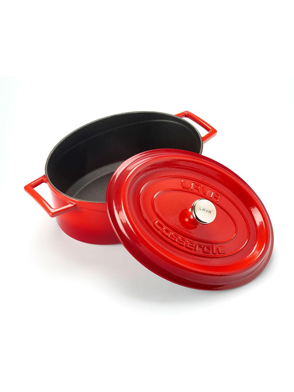 Kırmızı Oval Tencere. Trendy Serisi Ölçü 21x27cm.-1