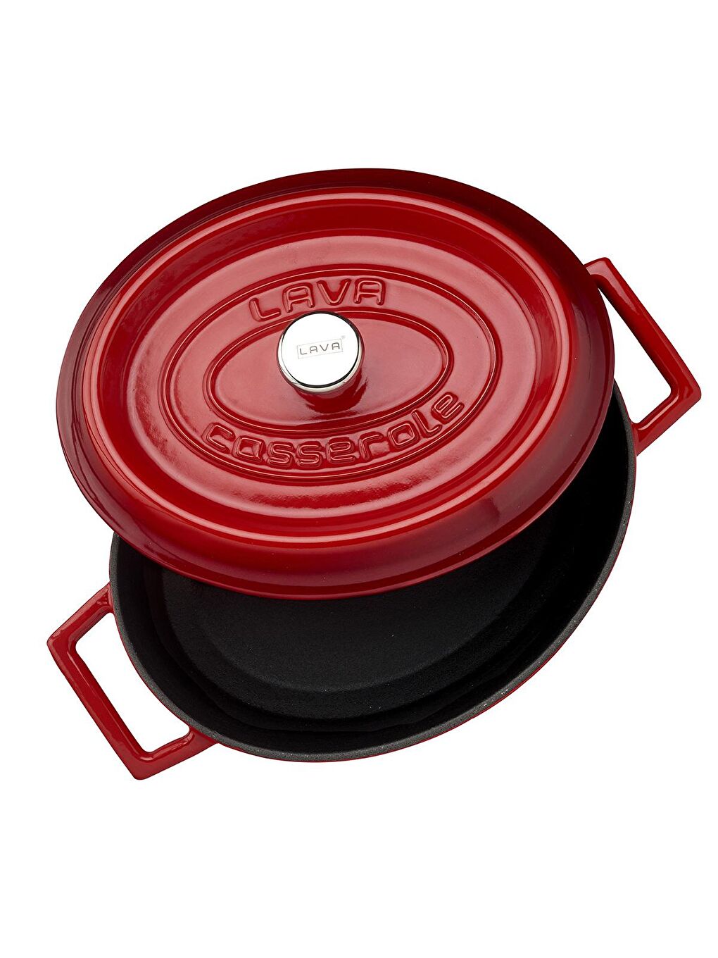 Kırmızı Oval Tencere. Trendy Serisi Ölçü 21x27cm.-2