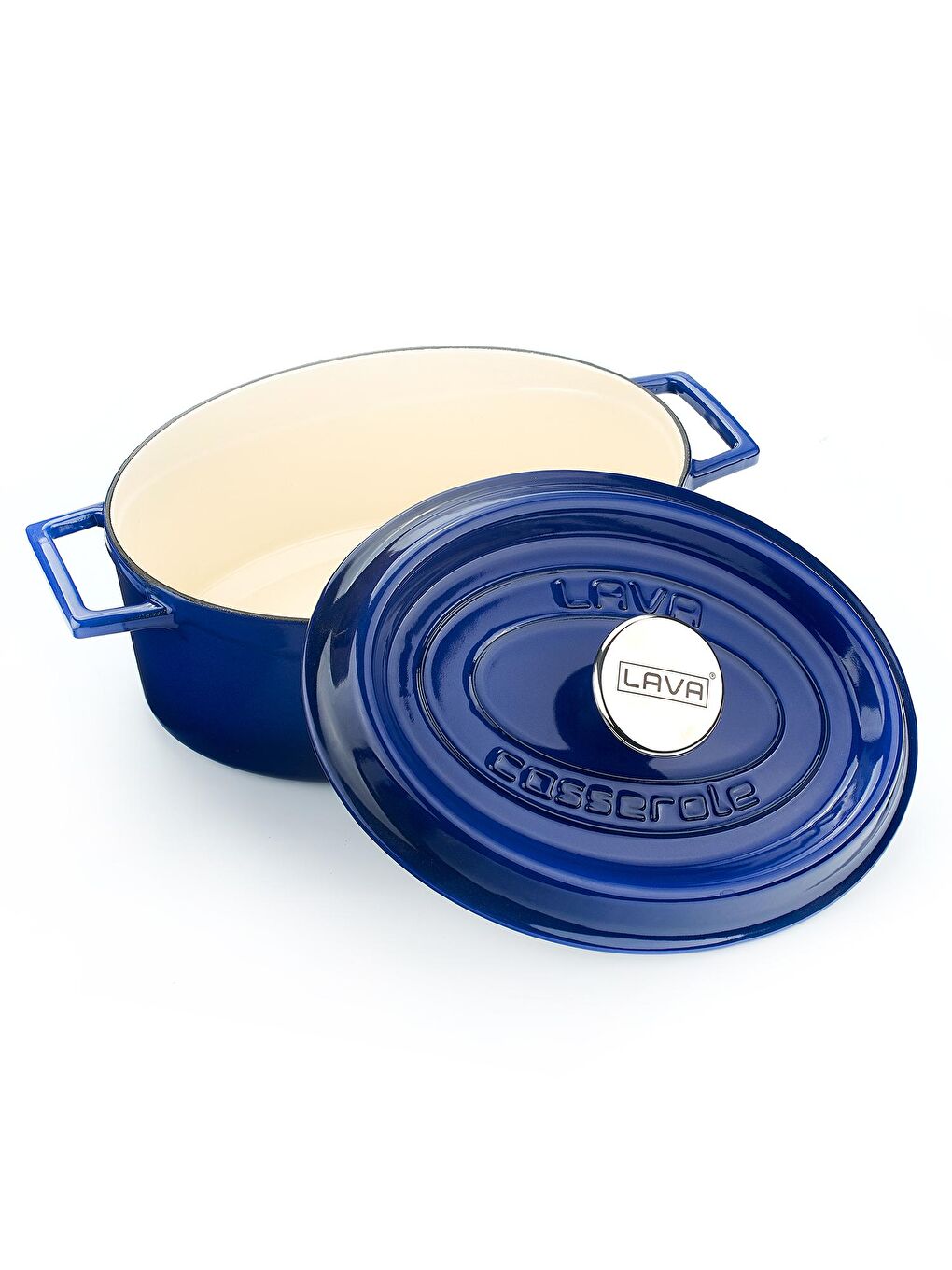 Mavi Oval Tencere. Edition Serisi Ölçü 21x27cm.-1