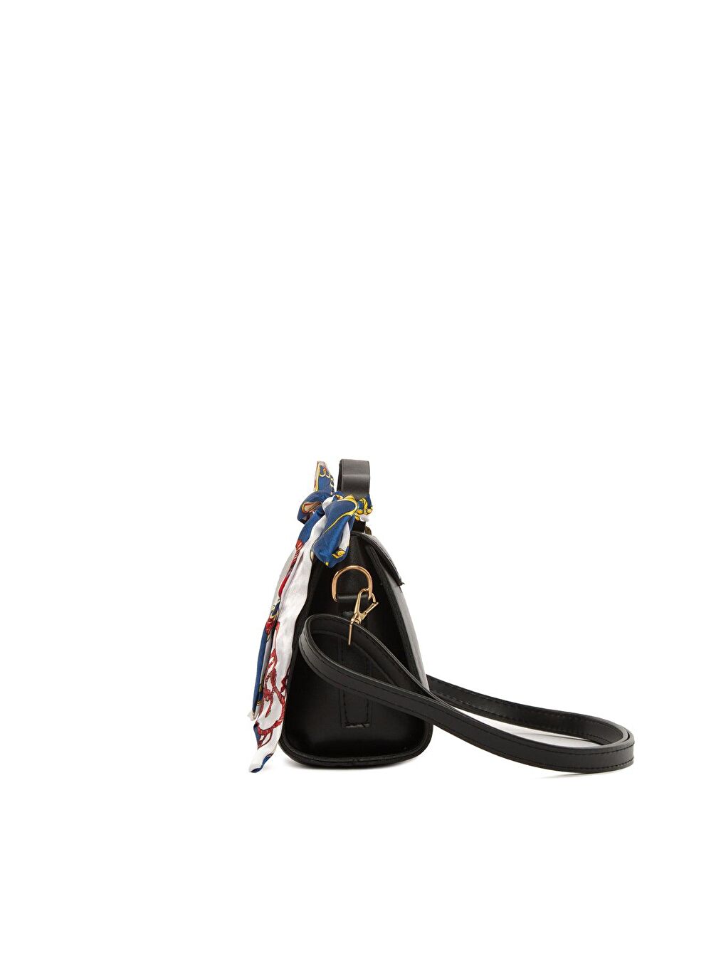 Siyah Kapaklı Şallı Askılı Çanta-2