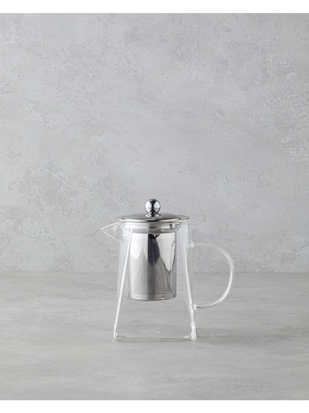 Renksiz Artois Borosilikat Cam Süzgeçli Demlik Şeffaf