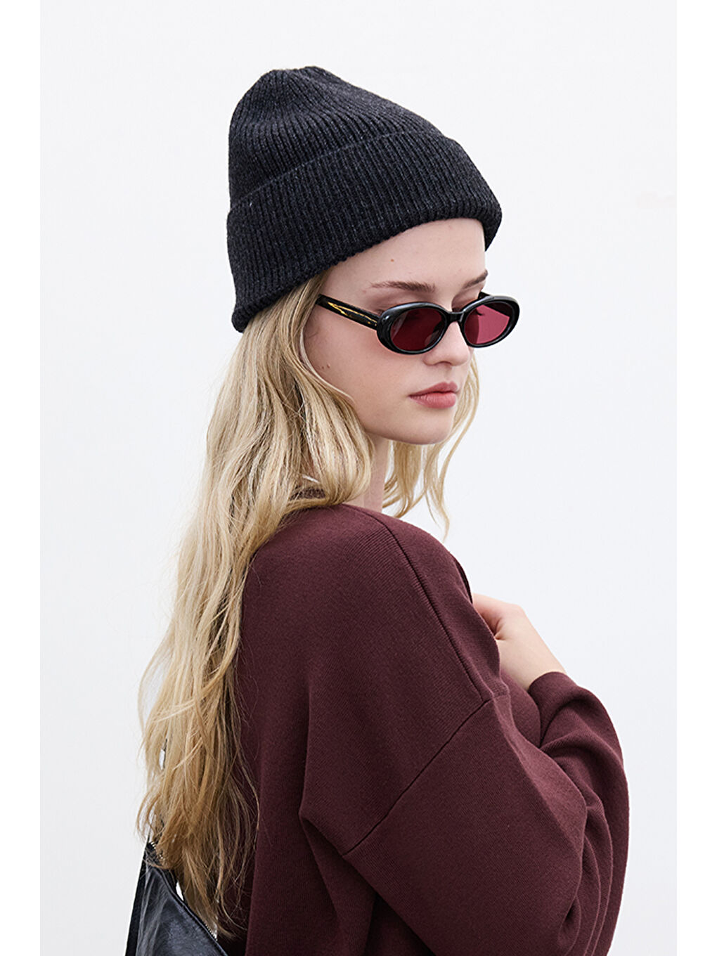 Fitilli Örgü Bere Antrasit-1