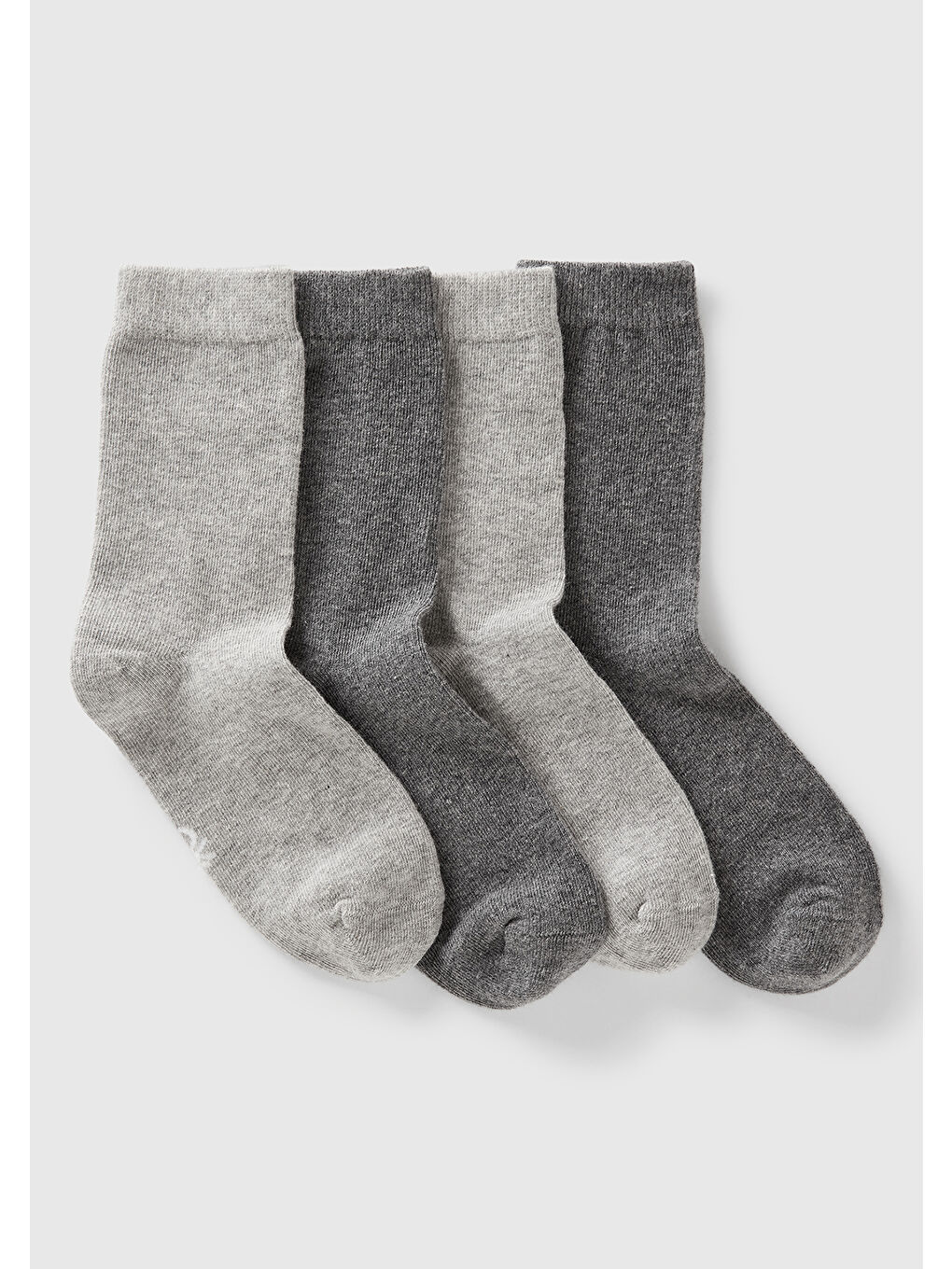 Erkek Çocuk Gri Mix Renkli 4'lü Soket Çorap