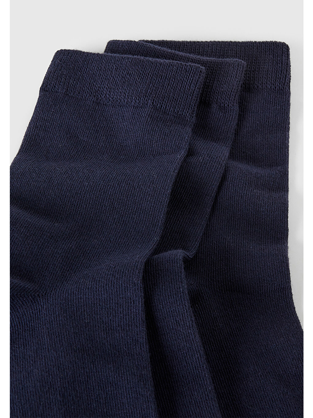 Unisex Lacivert 3'lü Soket Çorap-1