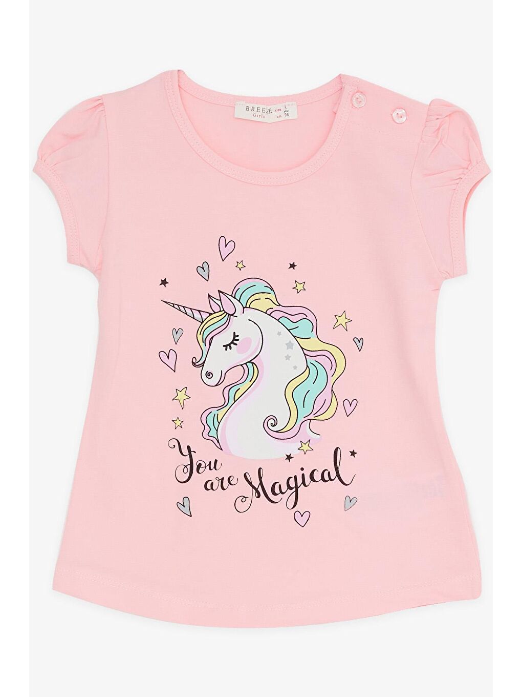 Kız Çocuk Kapri Taytlı Takım  Baskılı Pembe (1.5-4 Yaş)-5