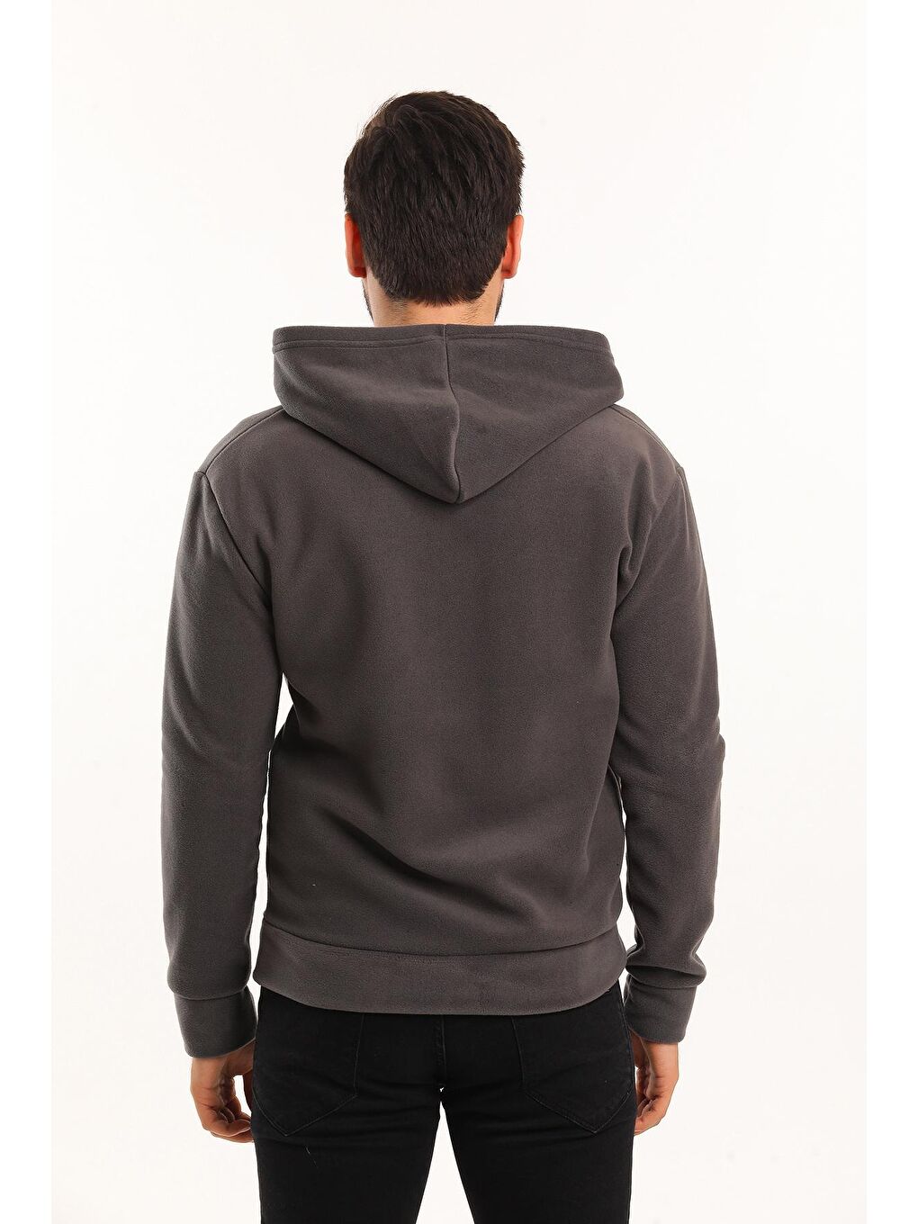 SAMSON Erkek Fermuarlı Sweatshirt Koyu Gri-2