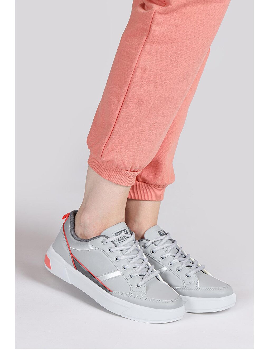 27792 Gri Kadın Sneaker Günlük Spor Ayakkabı-1