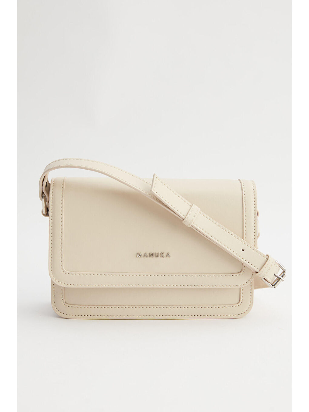 Kapaklı Omuz Çantası Bej-3