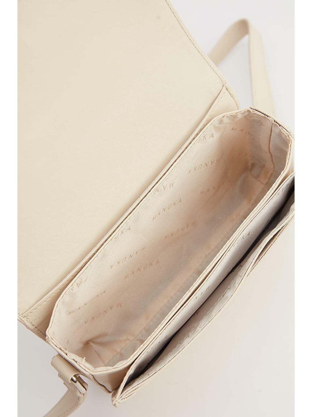 Kapaklı Omuz Çantası Bej-5