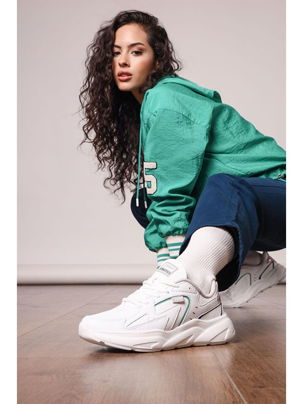 27709 Beyaz - Lila Kadın Sneaker Günlük Spor Ayakkabı-1