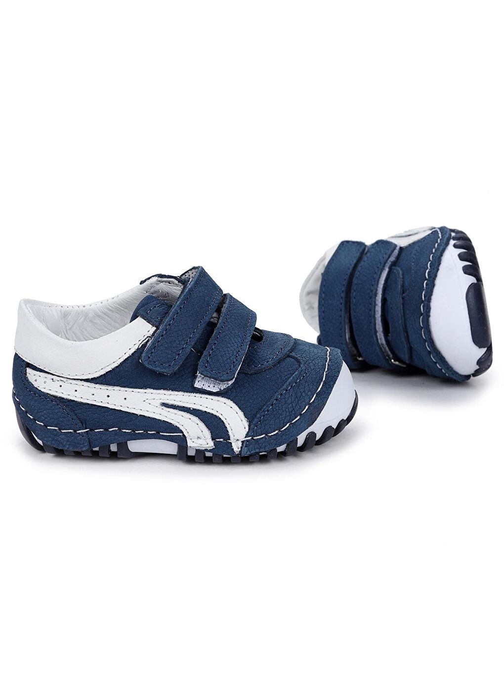 Lacivert %100 Deri Cırtlı Kız/Erkek Ayakkabı Teo 508