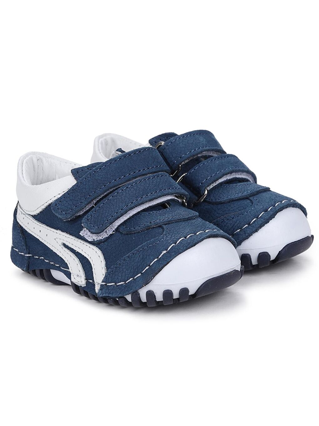 Lacivert %100 Deri Cırtlı Kız/Erkek Ayakkabı Teo 508-2