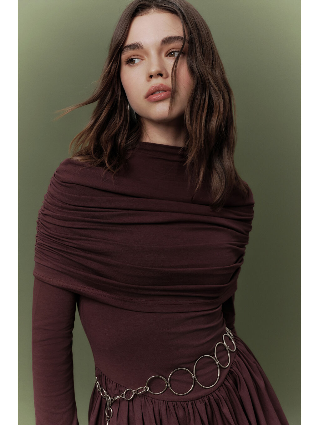 Gri Halka Zincirli Kemer Gümüş