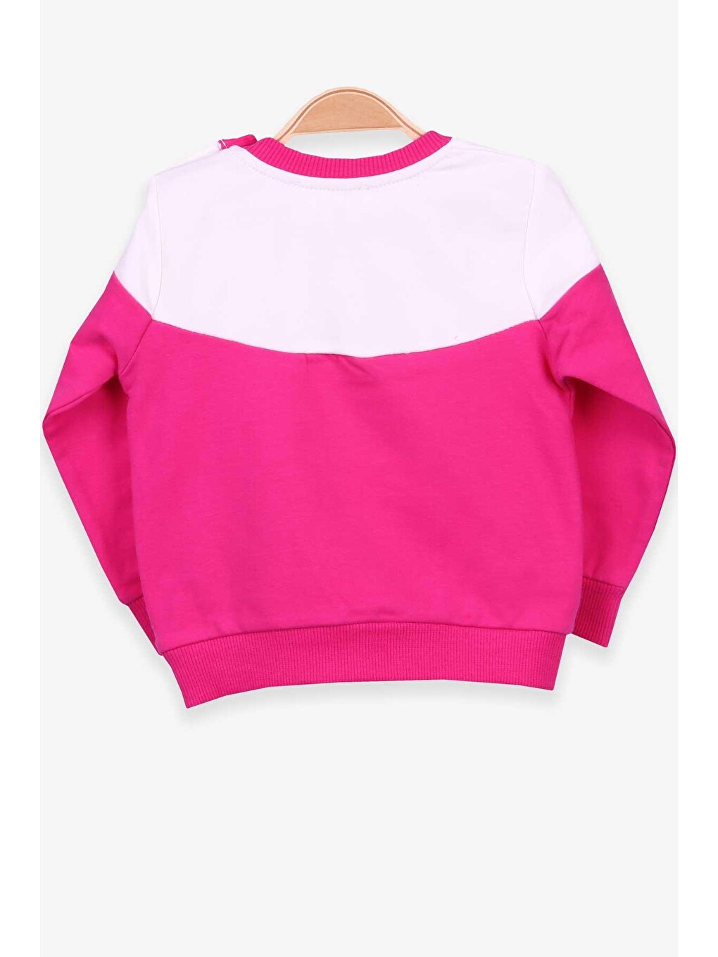 Kız Çocuk Sweatshirt Tavşan Nakışlı Fuşya (1-3 Yaş)