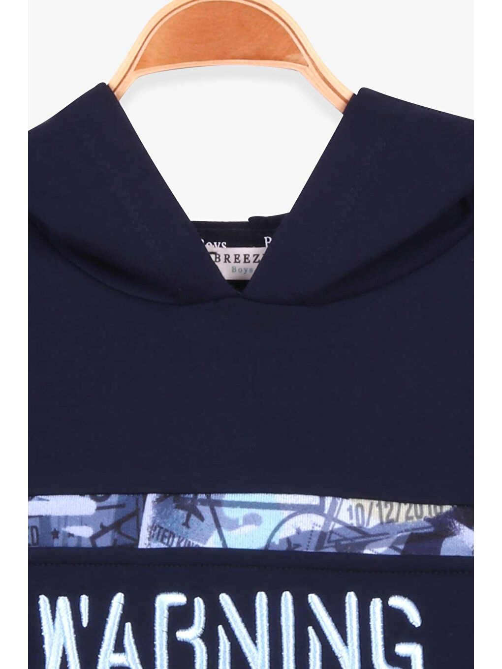 Erkek Çocuk Sweatshirt Desenli Nakışlı Lacivert (6-10 Yaş)-2