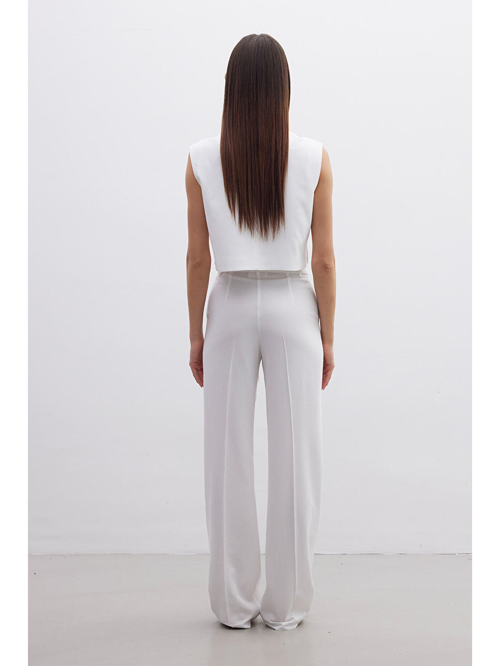 Naturel Straight Pantolon Ekru-7