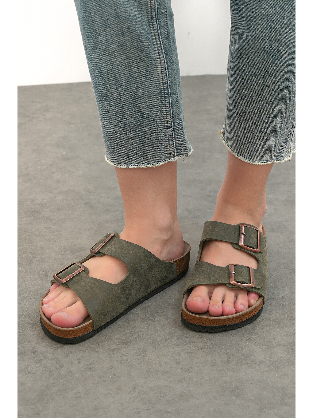 Unisex Ortopedik Terlik 010182 - Haki-3