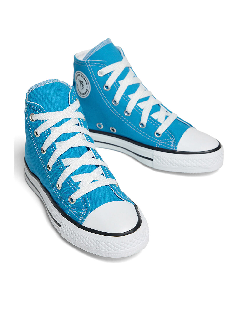 Çocuk Unisex Mavi Rahat Kalıp Bağcıklı Uzun Spor Ayakkabı-4