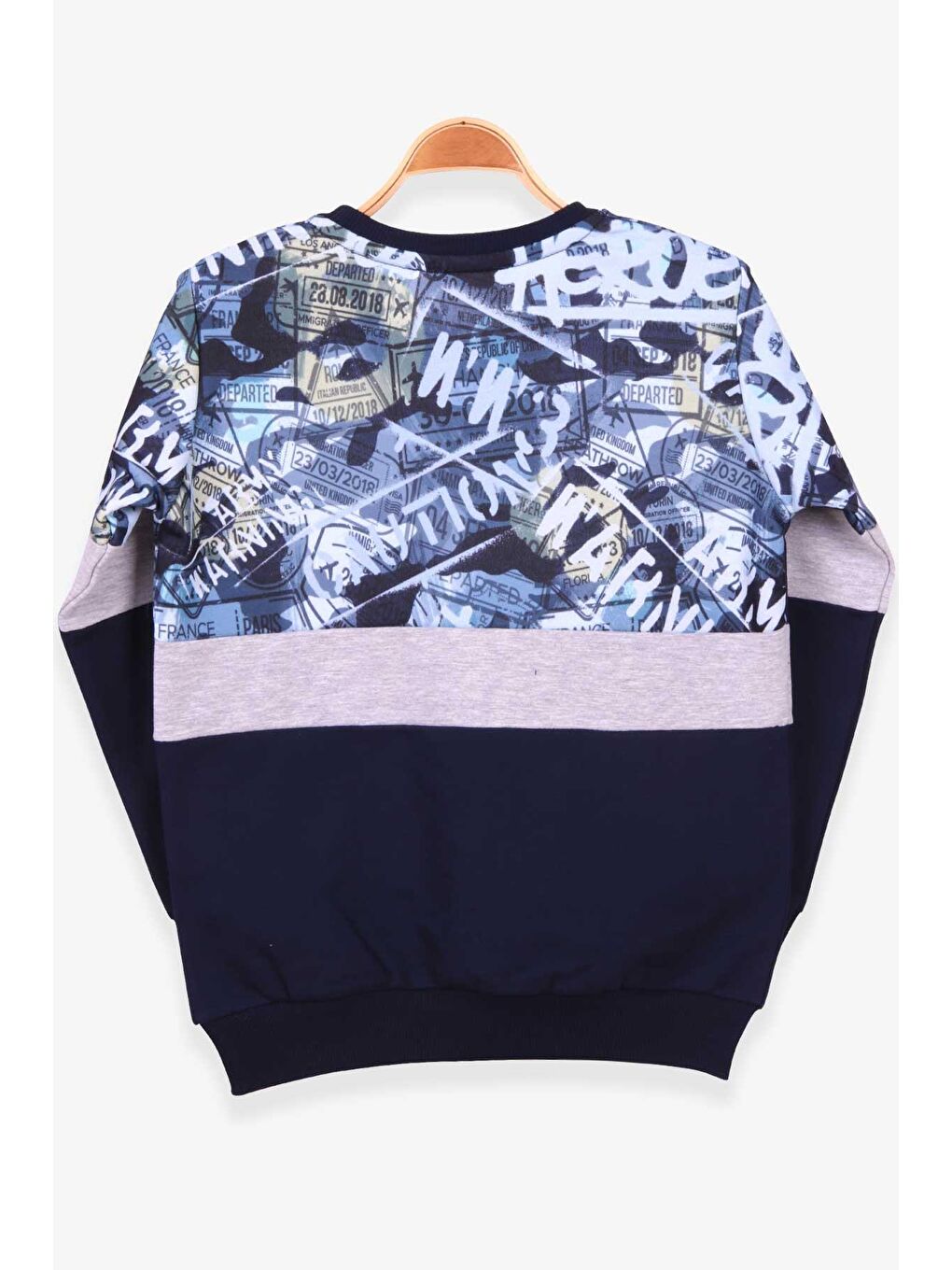 Breeze Lacivert Erkek Çocuk Sweatshirt Desenli Lacivert (6-10 Yaş) - 1