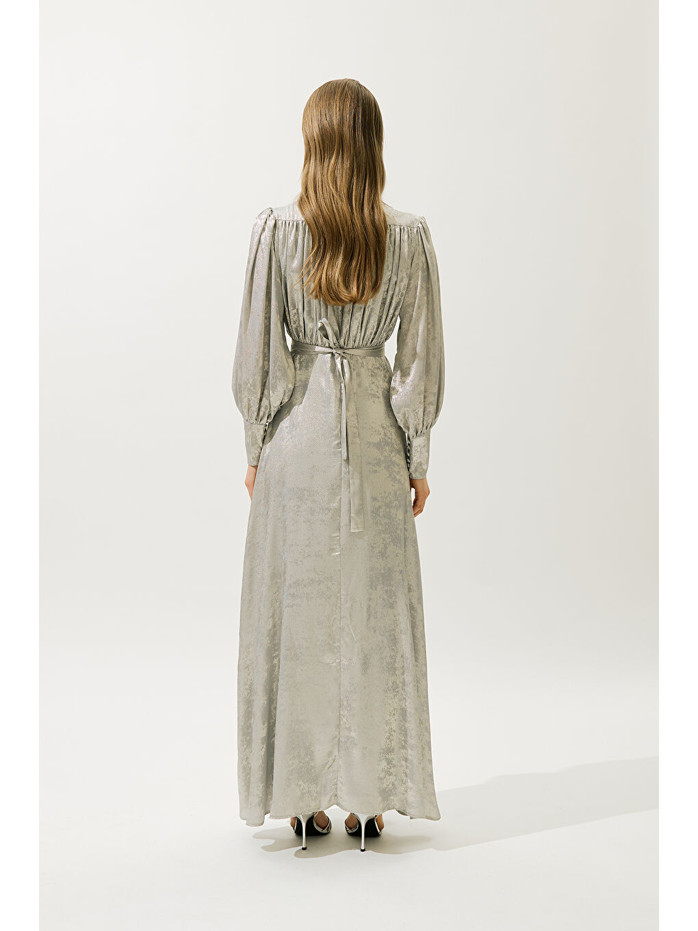 Işıltılı Abiye Elbise Yeşil-7