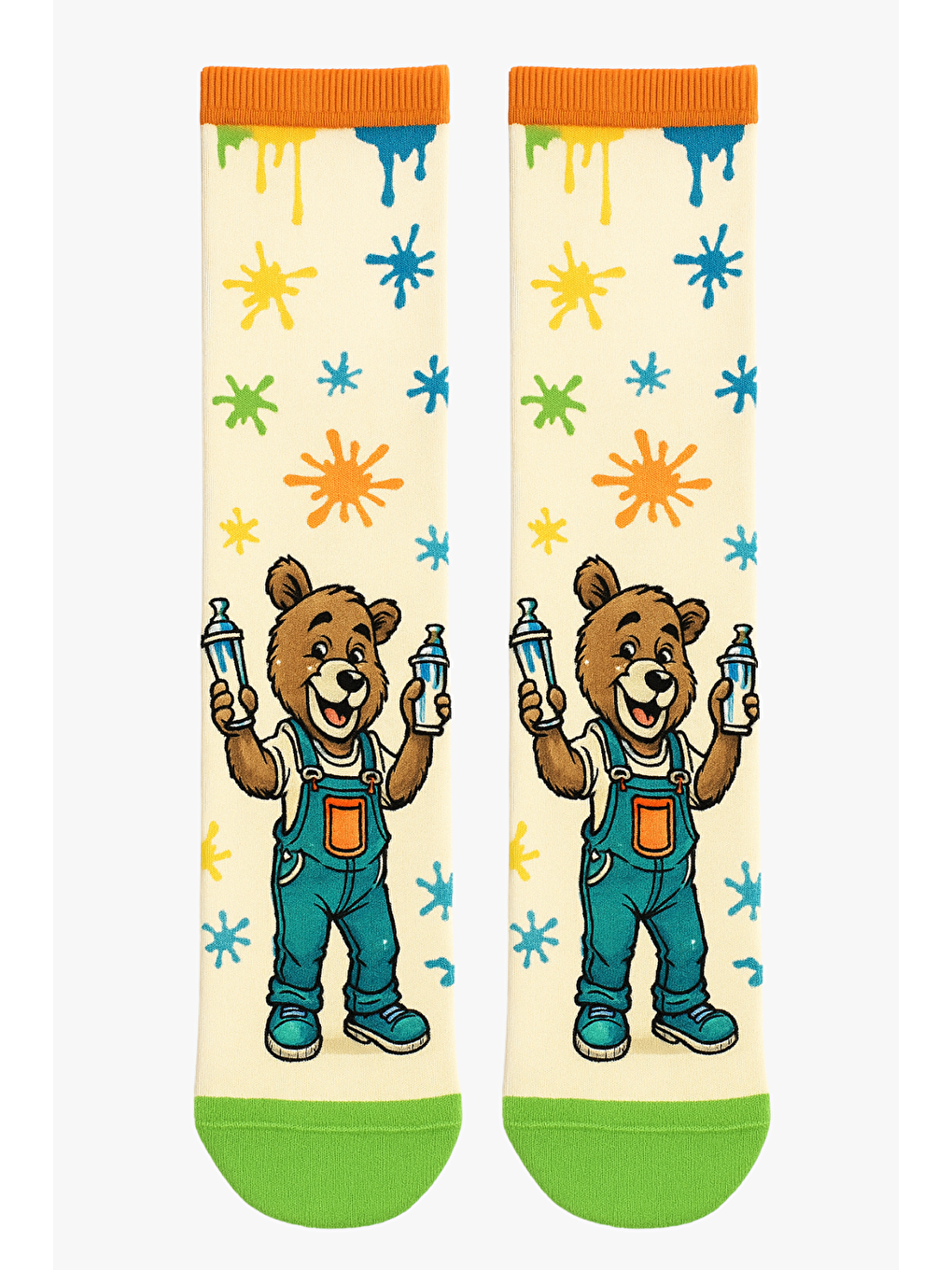 Karışık Çocuk Ayıcıklı Dizaltı Çorap