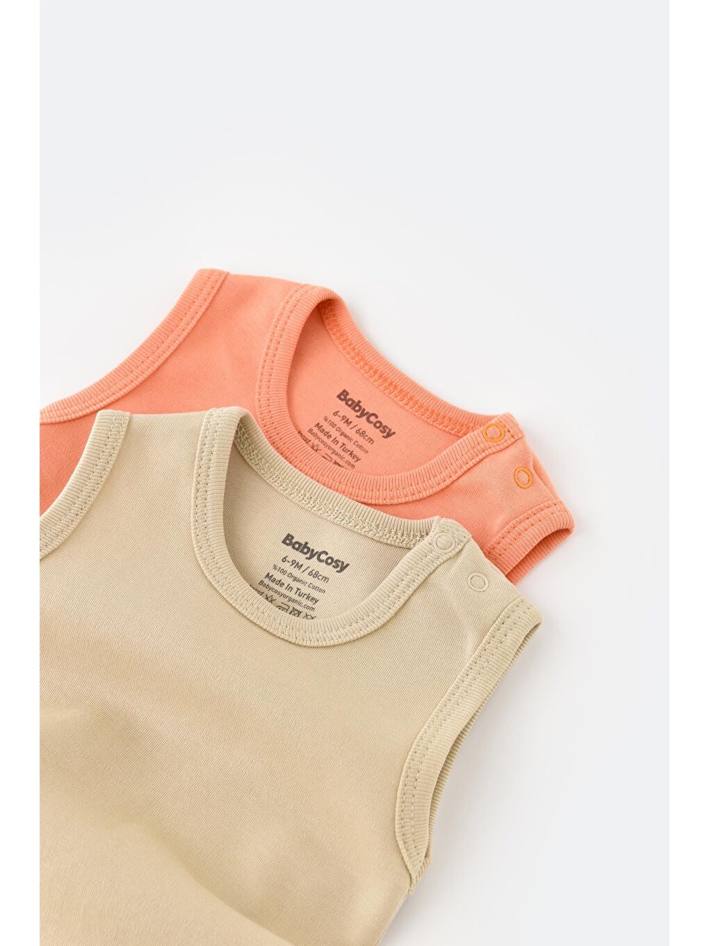 Ekru Organik 2li Askılı Badi-2