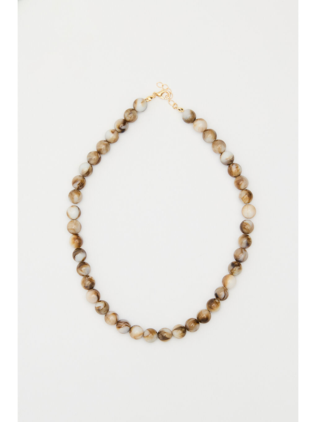 Reçine Boncuk Kolye Kahverengi-2