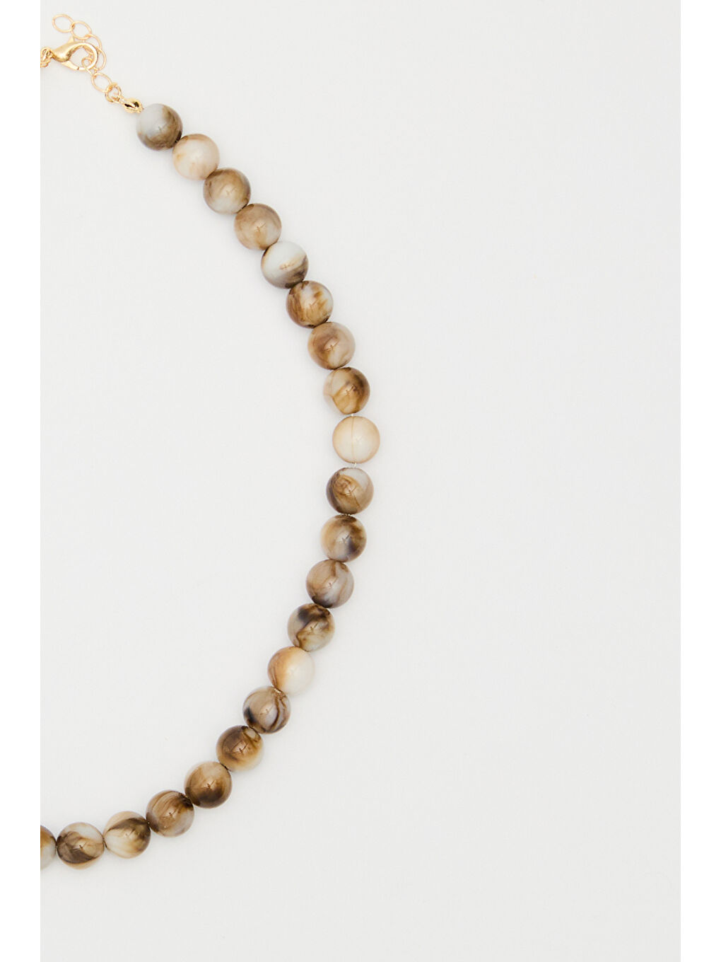 Reçine Boncuk Kolye Kahverengi-3