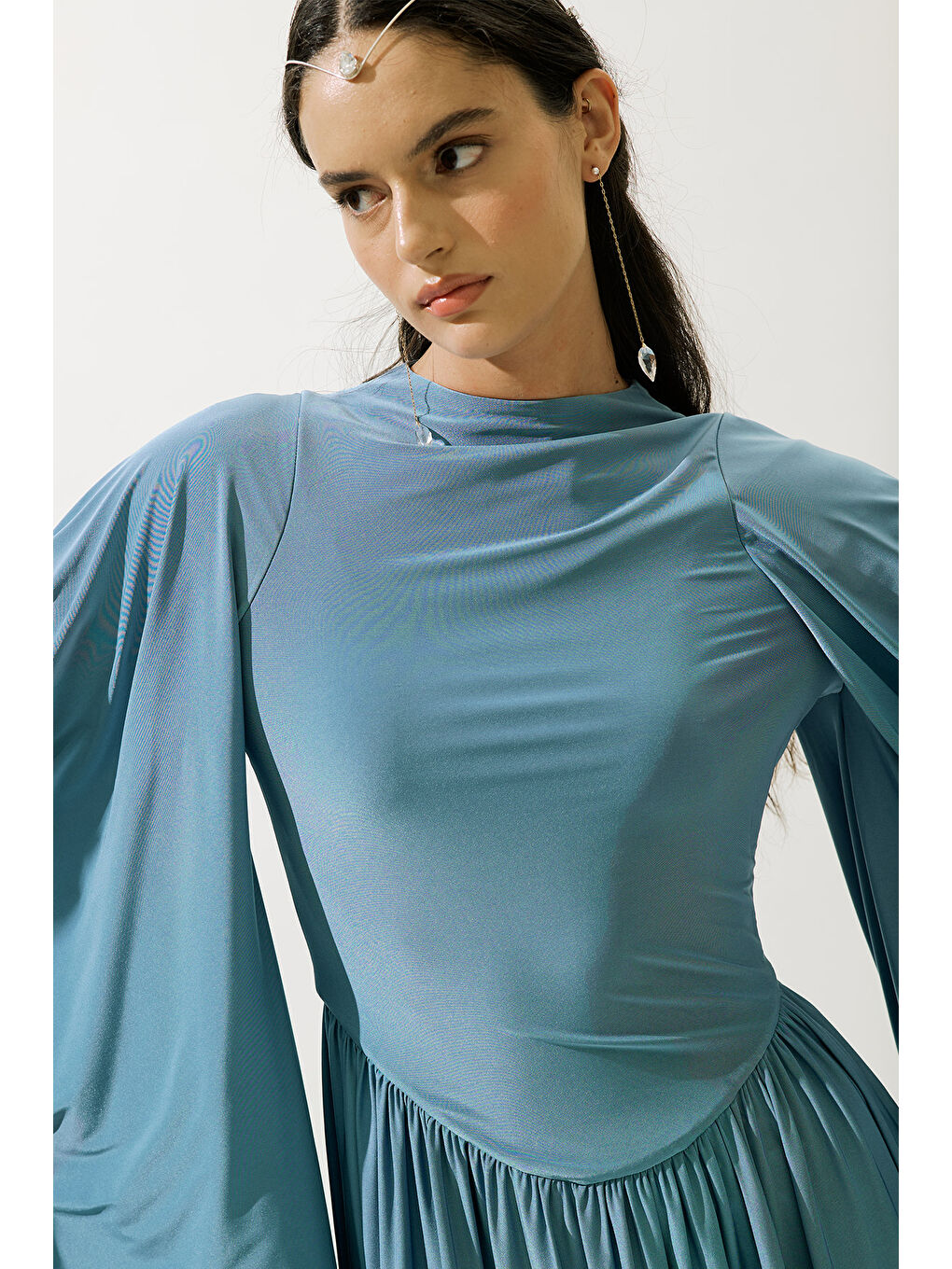 Helsa Abiye Elbise Mavi-4