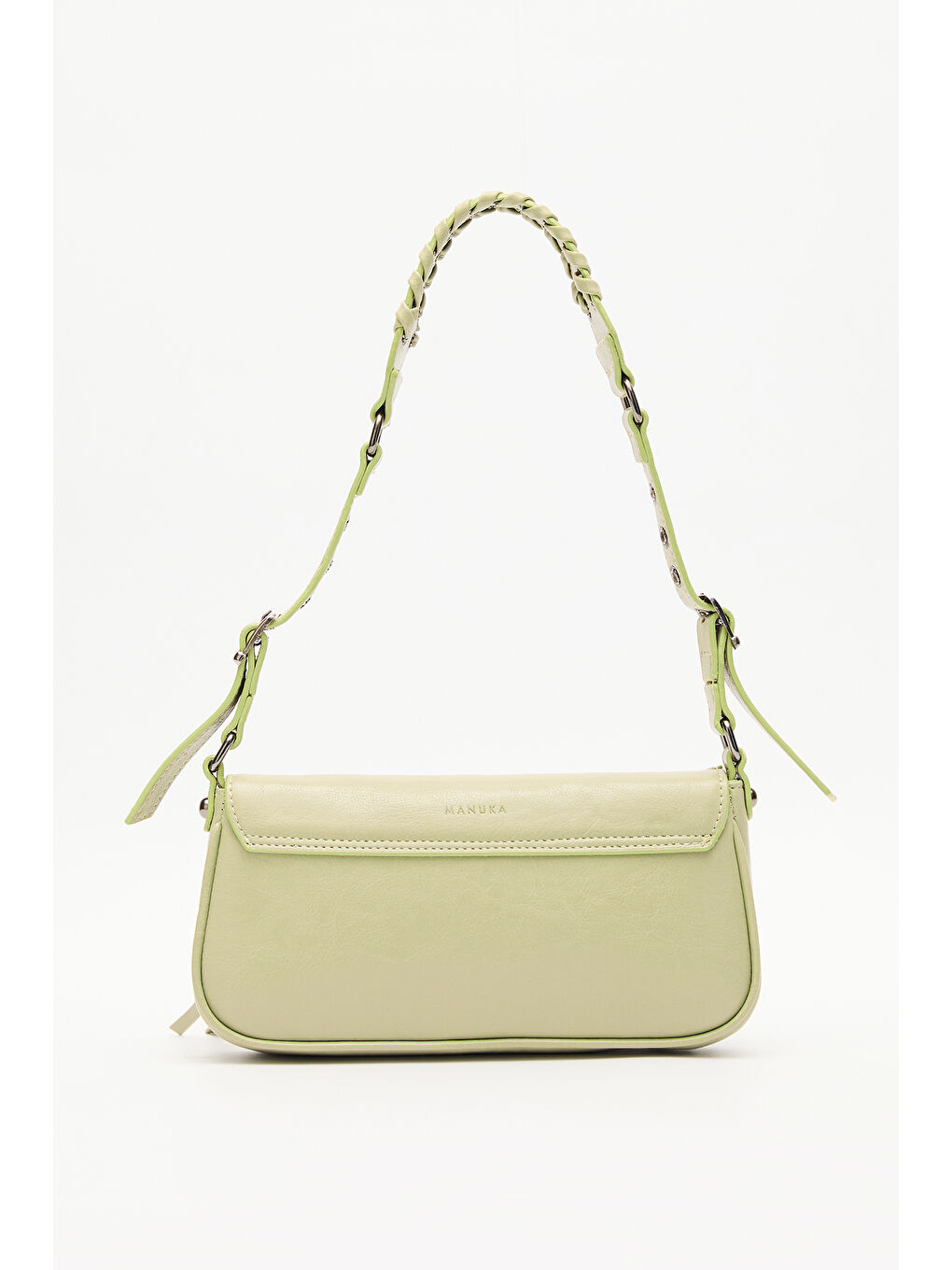 Toka Detaylı Omuz Çantası Soft Yeşil-6