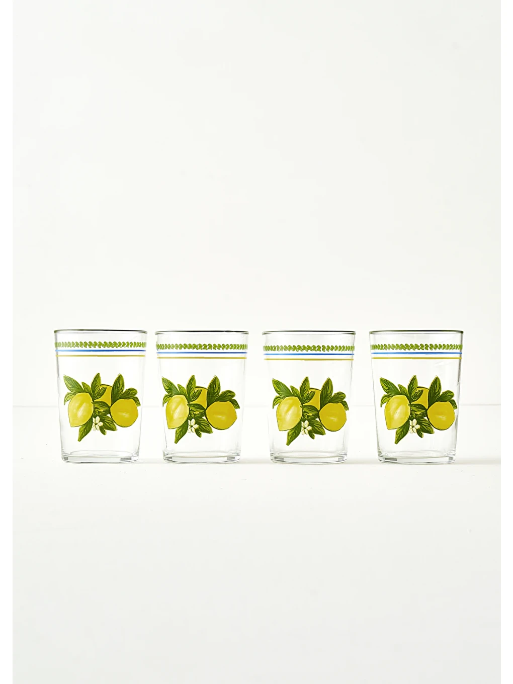 Limonlu 4'lü Meşrubat Bardağı Sarı (510 Cc)-2