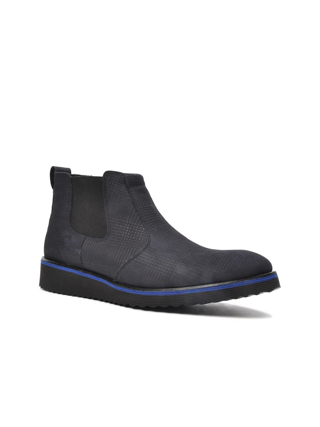 Lacivert Süet Hakiki Deri Erkek Bot 7588-4