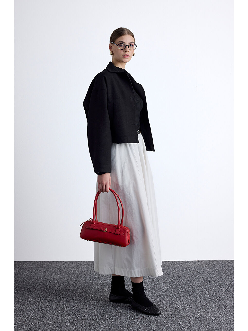 Dori Kısa Kaşe Kaban Siyah-2