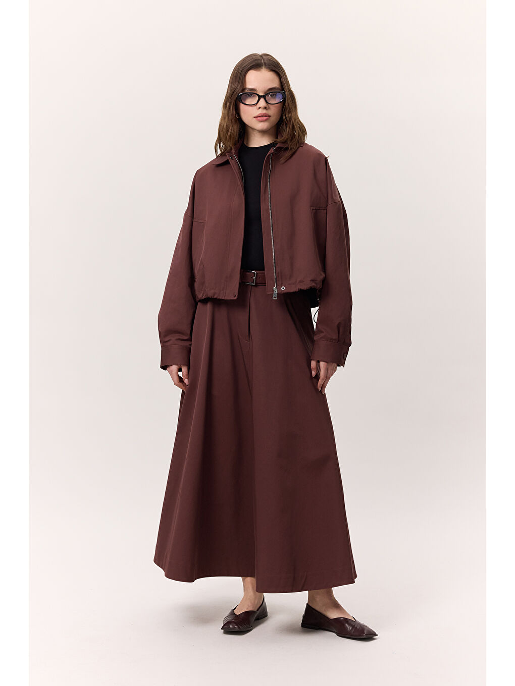 Premıum Fermuarlı Ceket Bordo-2