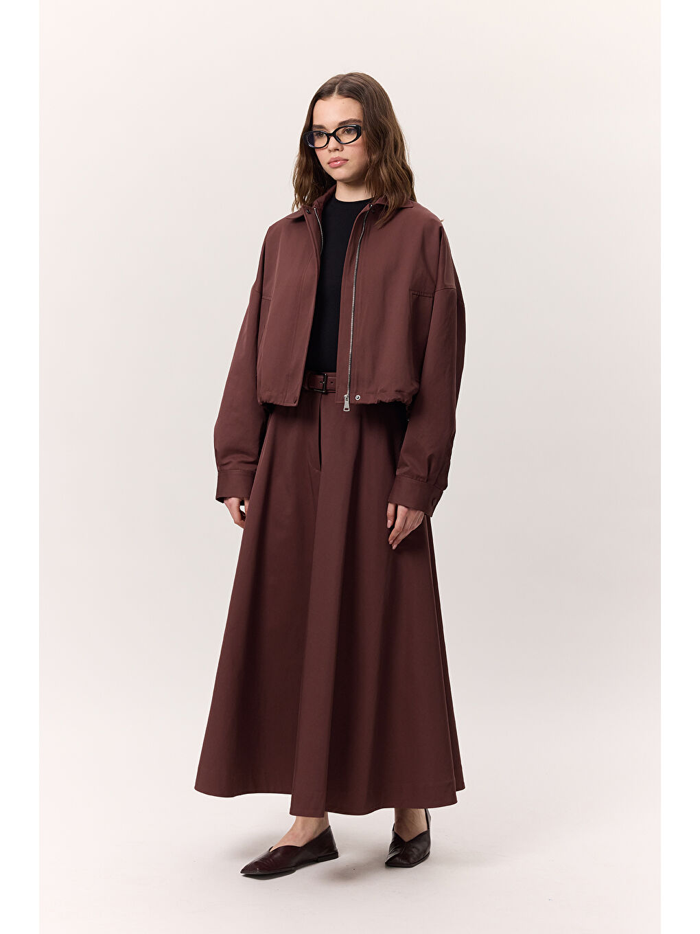 Premıum Fermuarlı Ceket Bordo-3