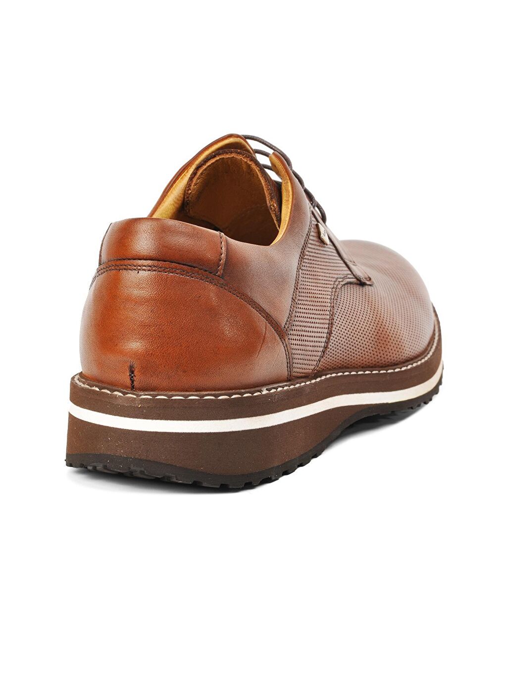 Kahverengi Taba Hakiki Deri Erkek Klasik Ayakkabı 8071-3