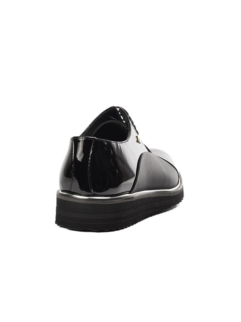 Siyah Rugan Hakiki Deri Erkek Klasik Ayakkabı 1566-3